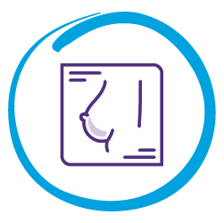 Breast imaging center icon