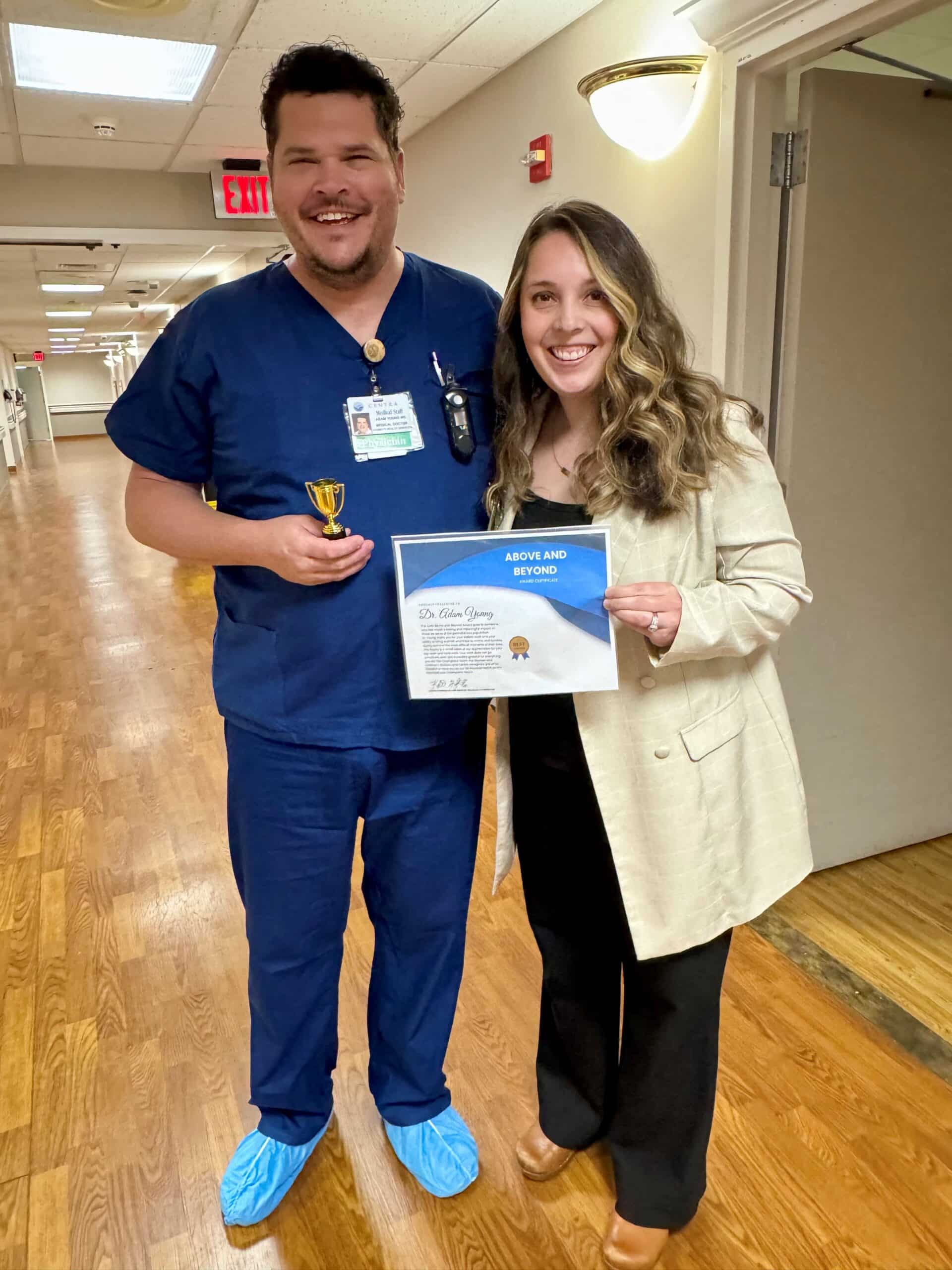 Dr. Young above and beyond award